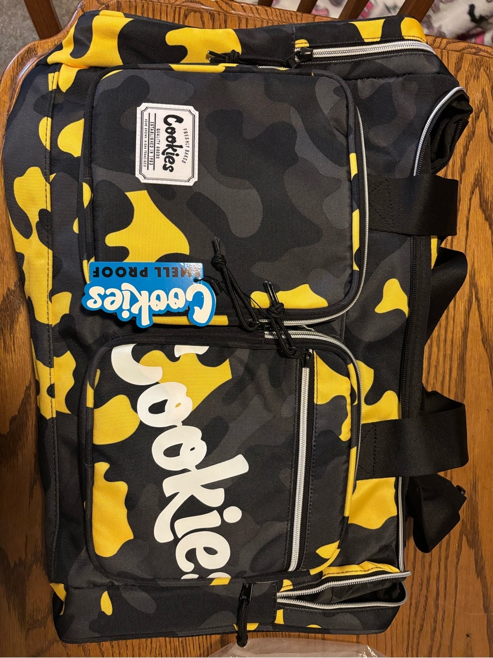 Cookies Yellow/Black Camo Duffel Bag -